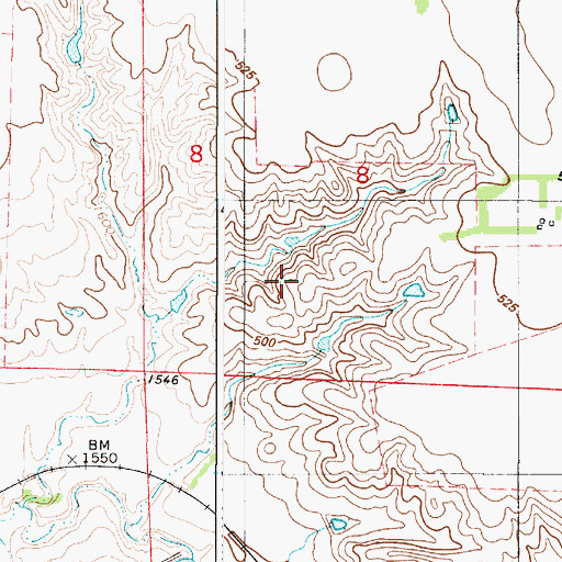 Topographic Map of Busack Dam, SD