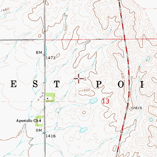Topographic Map of Bailey Dam, SD