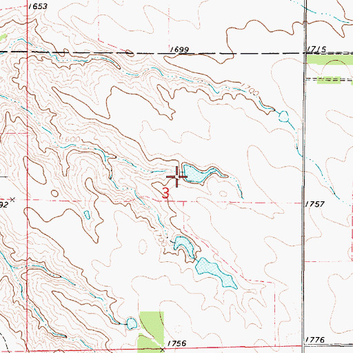 Topographic Map of Raish Dam, SD