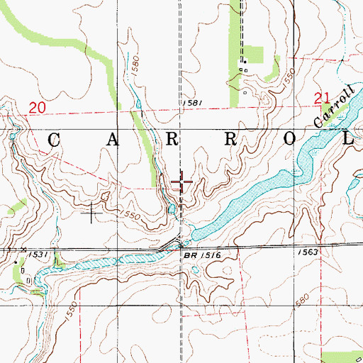 Topographic Map of Sly Number 1 Dam, SD