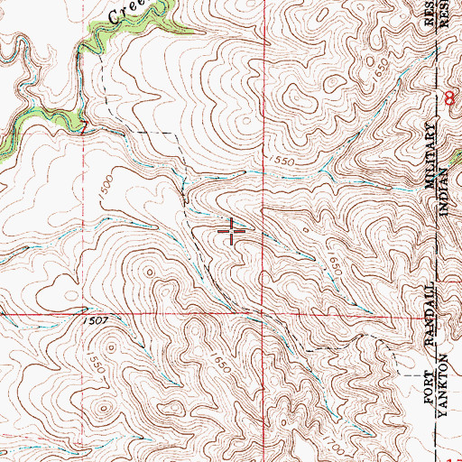 Topographic Map of Varilek Fishpond Number 1 Dam, SD