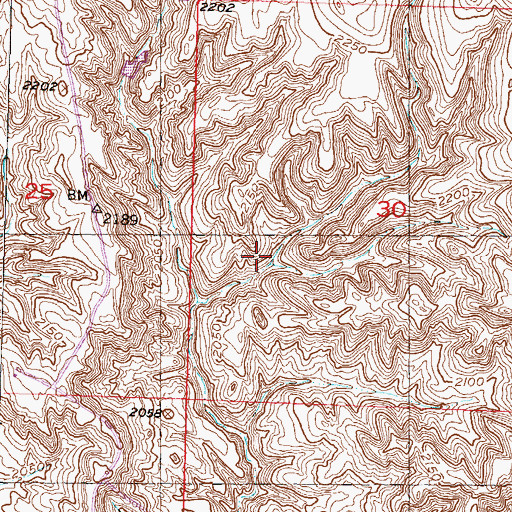 Topographic Map of O'Leary Ranch 1 Dam, SD