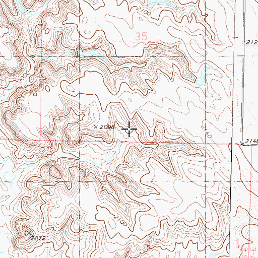 Topographic Map of Mike Welder Dam, SD