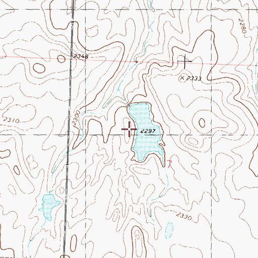 Topographic Map of D Woddell Dam, SD