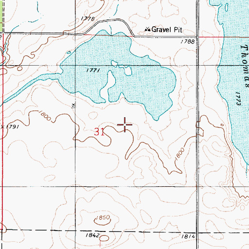 Topographic Map of R Van Bockle Dam, SD