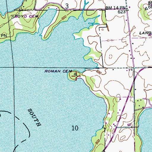 Topographic Map of Roman Cemetery, AL