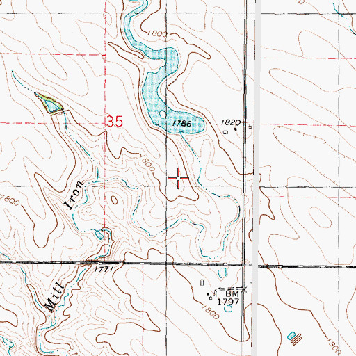 Topographic Map of Sweeney Dam, SD