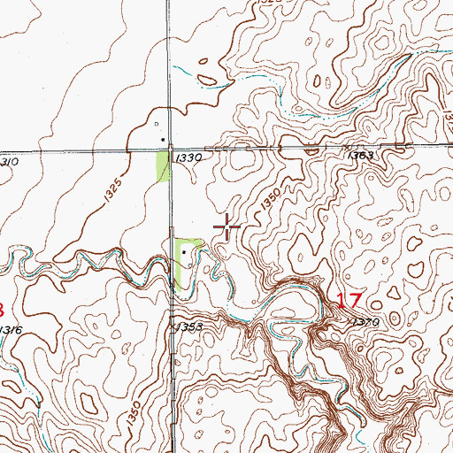 Topographic Map of WRC Flood Control Dam, SD