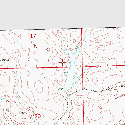 Topographic Map of William Olson Dam, SD