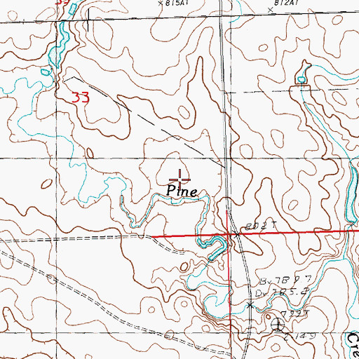 Topographic Map of Cecil Vig Dam Number 2, SD