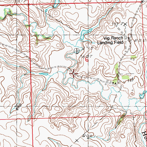 Topographic Map of Cecil Vig Dam Number 1, SD