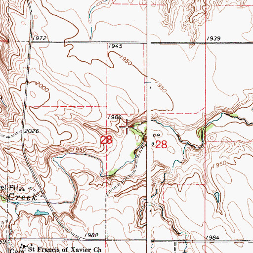 Topographic Map of Leonard Ziesler Number 2 Dam, SD