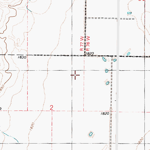 Topographic Map of Nail Creek Lake, SD