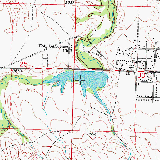 Topographic Map of Eagle Feather Lake, SD
