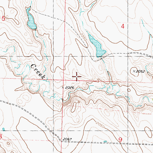 Topographic Map of Hickman Number 2 Dam, SD