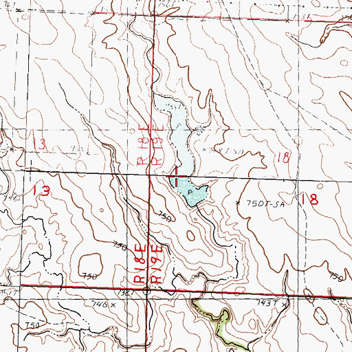 Topographic Map of Mandernach and Carlson Number 9 Dam, SD