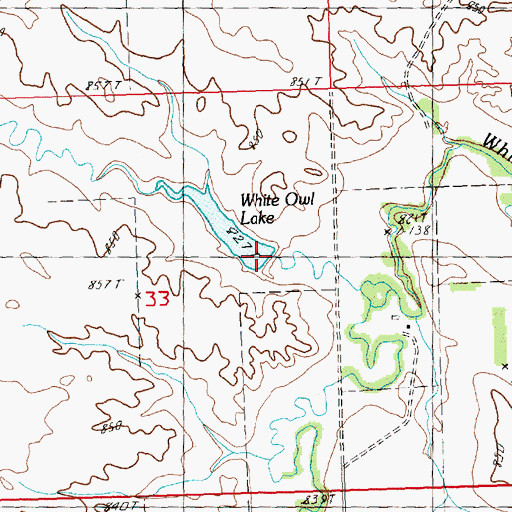 Topographic Map of Howie Dam, SD