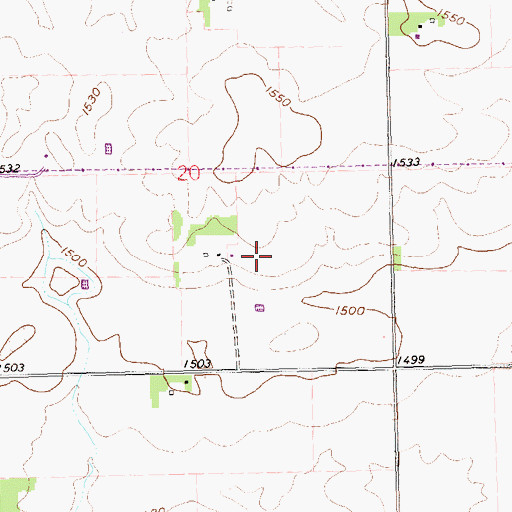 Topographic Map of Evenson Dam, SD