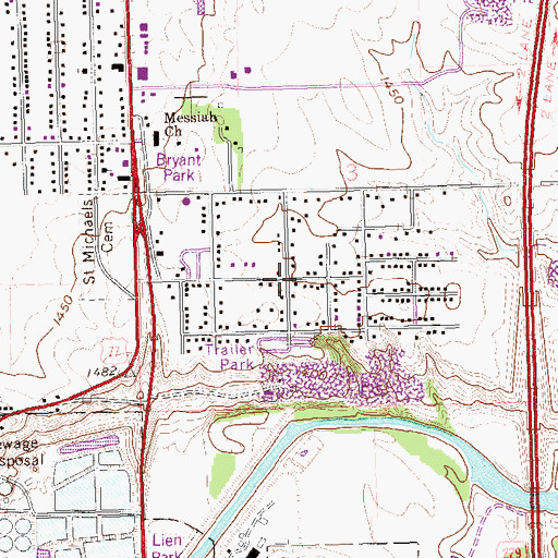 Topographic Map of Norton Acres, SD