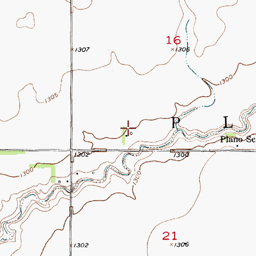 Topographic Map of Plano, SD