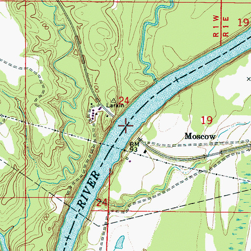 Topographic Map of Rooster Bridge, AL
