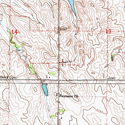 Topographic Map of KKSD-FM (Gregory), SD