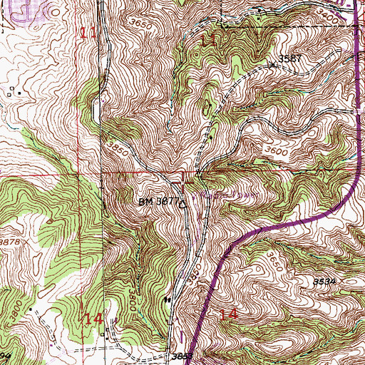 Topographic Map of KTEQ-FM (Rapid City), SD