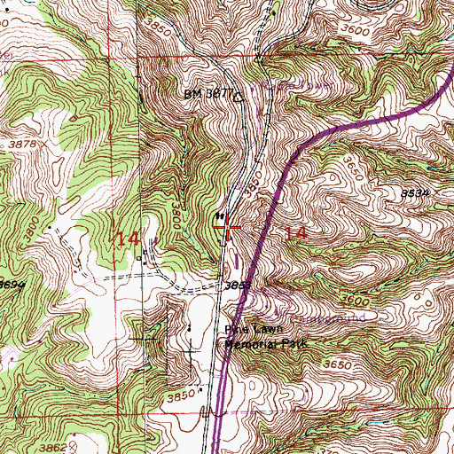 Topographic Map of KVSR-FM (Rapid City), SD