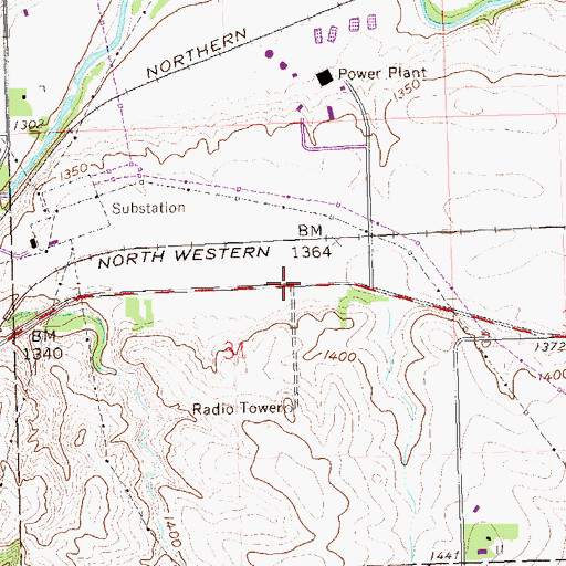 Topographic Map of KPAT-FM (Sioux Falls), SD