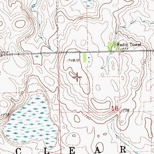 Topographic Map of KIOV-FM (Sioux Falls), SD