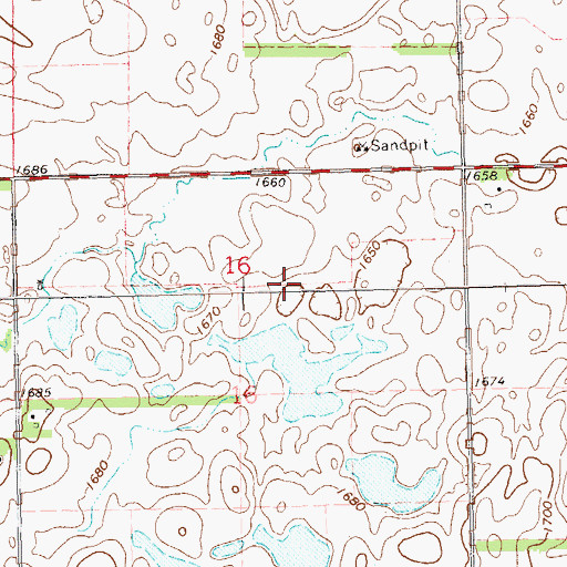 Topographic Map of KKQQ-FM (Volga), SD