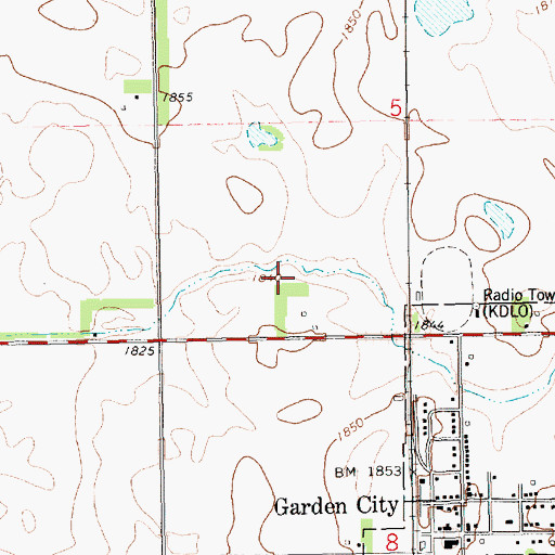 Topographic Map of KDLO-FM (Watertown), SD