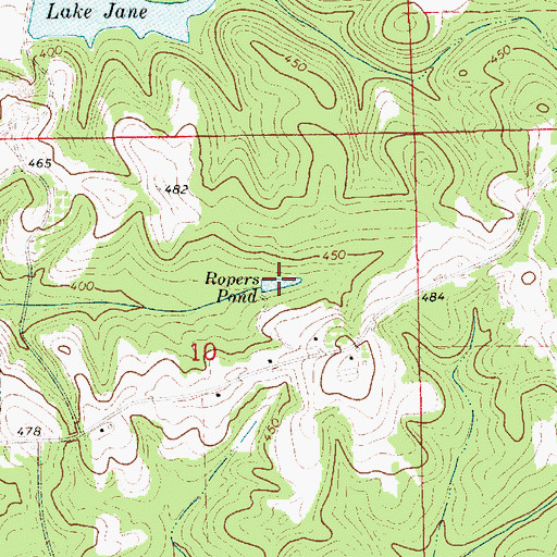 Topographic Map of Ropers Pond, AL