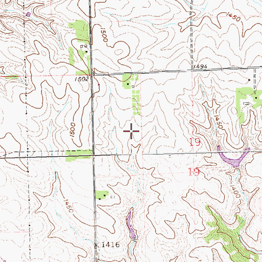 Topographic Map of Sittig Airstrip (historical), SD