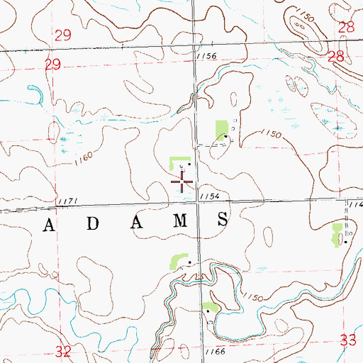 Topographic Map of Wallace Jewett Airstrip (historical), SD