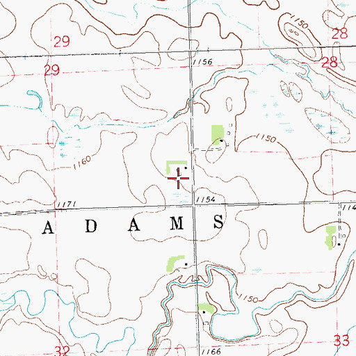Topographic Map of Lundin Airport, SD