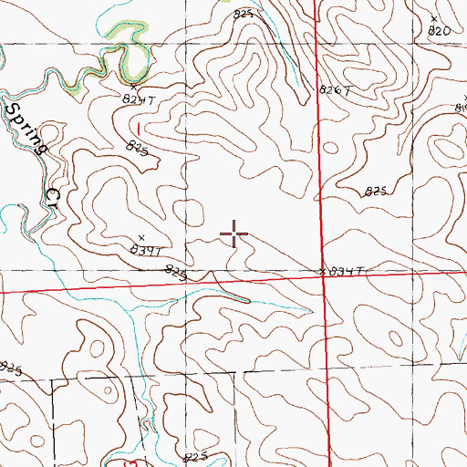 Topographic Map of Cobb Ranch Airstrip (historical), SD