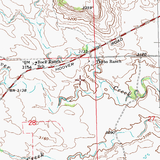 Topographic Map of H Hotchkiss Ranch, SD