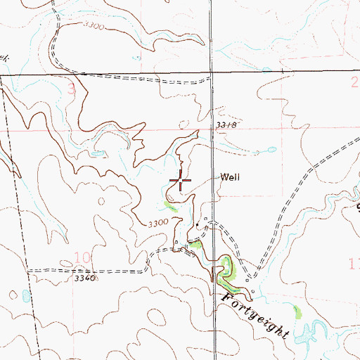Topographic Map of Loyd Moncur Ranch, SD