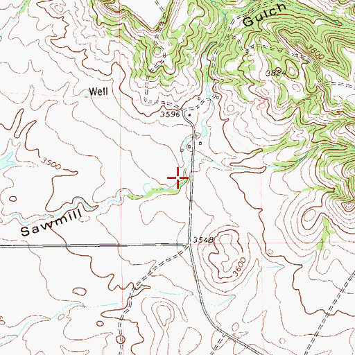 Topographic Map of Carver Ranch, SD
