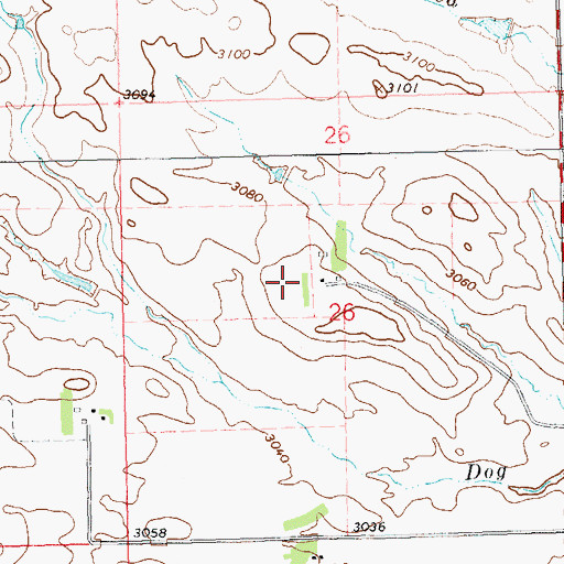 Topographic Map of R Elling Ranch, SD
