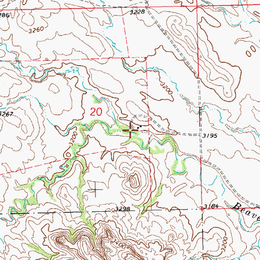 Topographic Map of M Hamilton Ranch, SD
