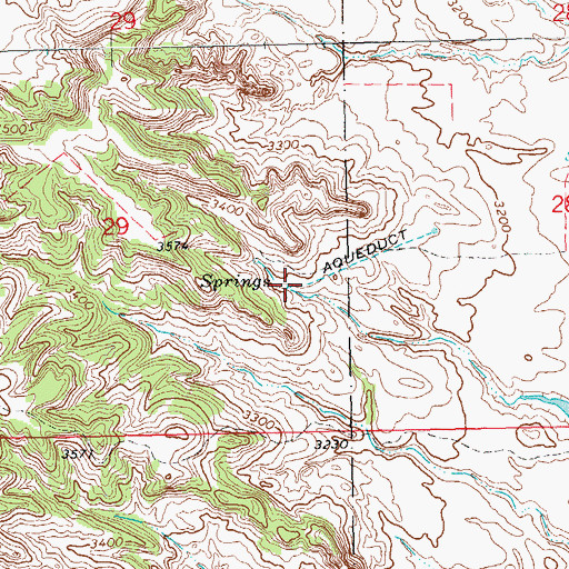 Topographic Map of Ell Springs, SD