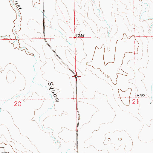 Topographic Map of Meat Hook Ranch, SD