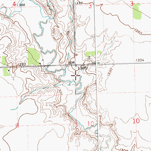 Topographic Map of KXRB-AM (Canton), SD