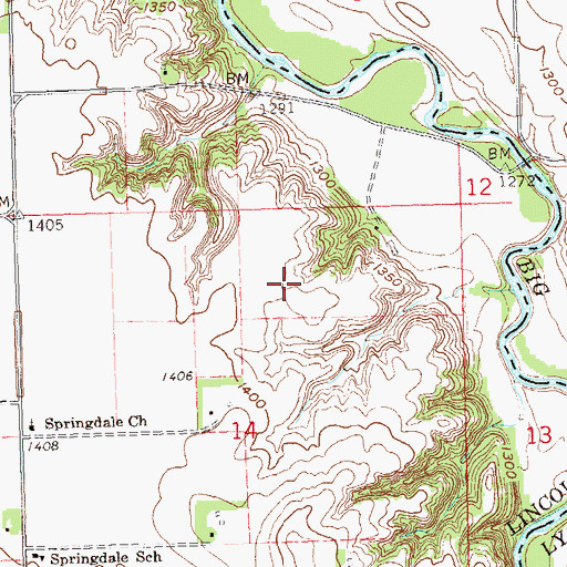 Topographic Map of KXRB-AM (Sioux Falls), SD