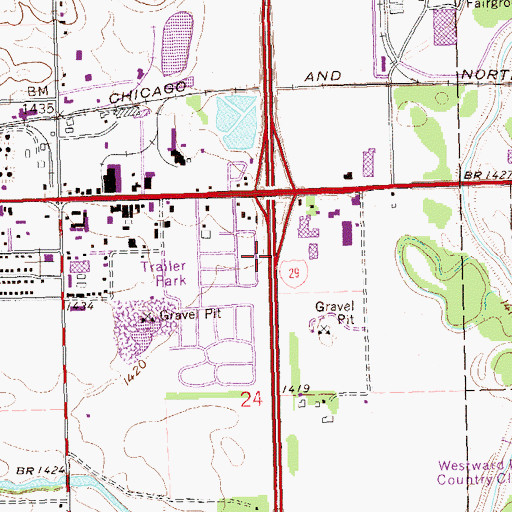 Topographic Map of KYKC-AM (Sioux Falls), SD
