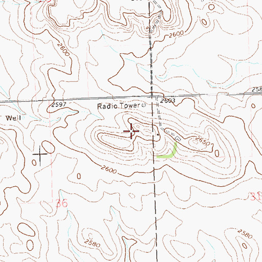 Topographic Map of KBJM-AM (Lemmon), SD
