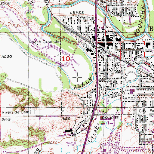 Topographic Map of KBFS-AM (Belle Fourche), SD