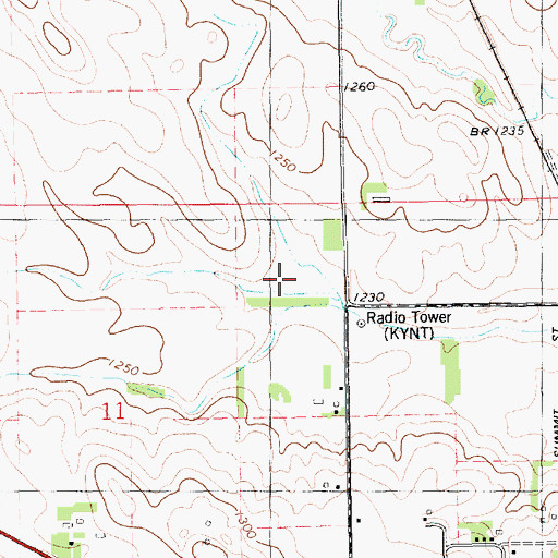 Topographic Map of KYNT-AM (Yankton), SD